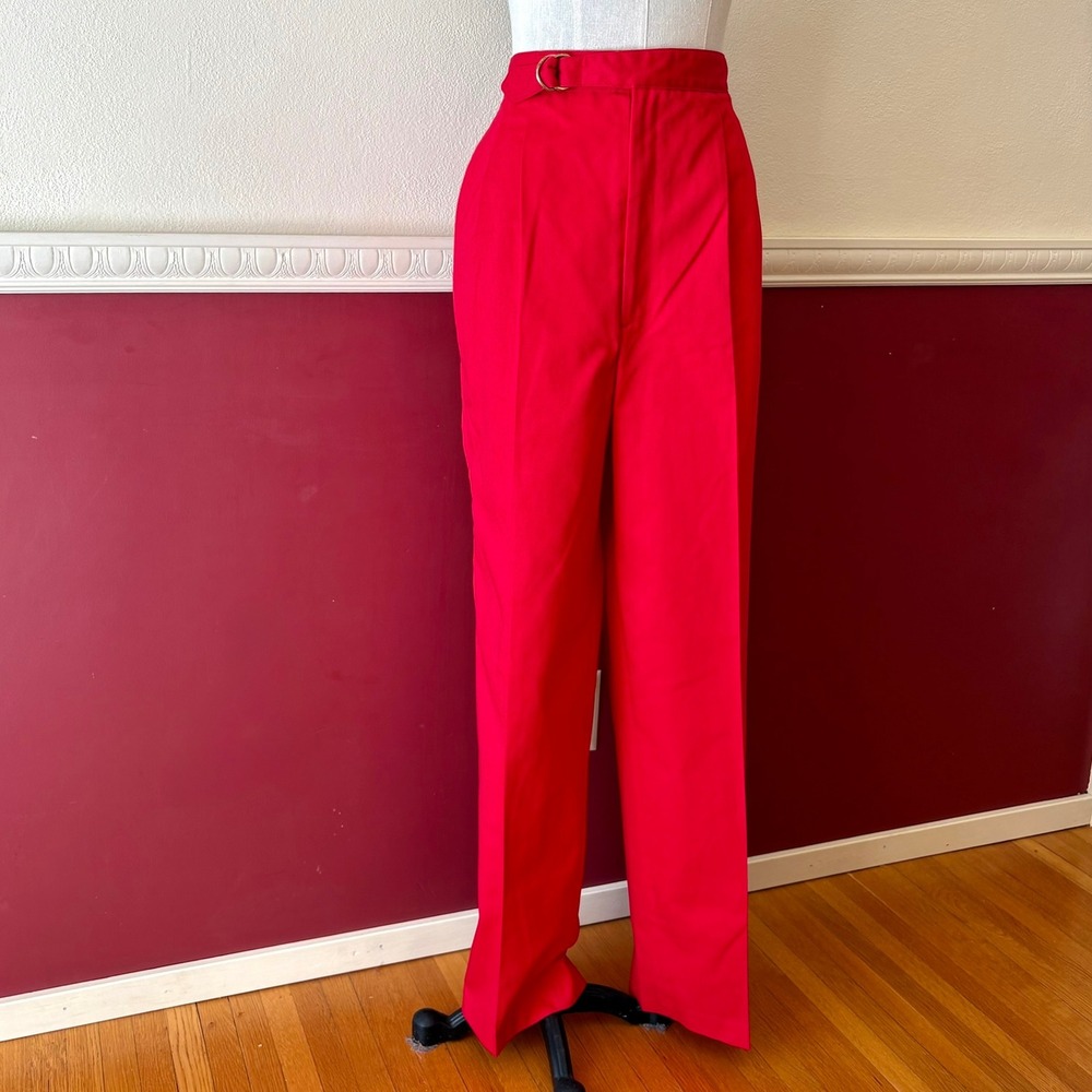 Vintage Haggar red dress pants pleated front high waist‎ 80s/90s